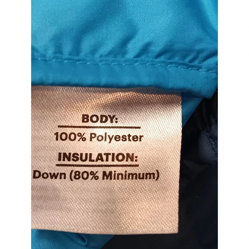 REI‎ Co-op Down Puffer Jacket Youth Large Blue Zip 80% Down
